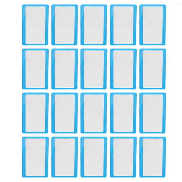 Éponges de maquillage Loupe de poche Carte de loupe Multifonctionnelle Lentille claire Petite lecture d'impression Cadre bleu Portable pour timbre