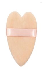 Make -up sponzen herbruikbare trekje hartvormige hoge elasticiteit grote gezicht poeder puffen katoenband voor vrouw1628131