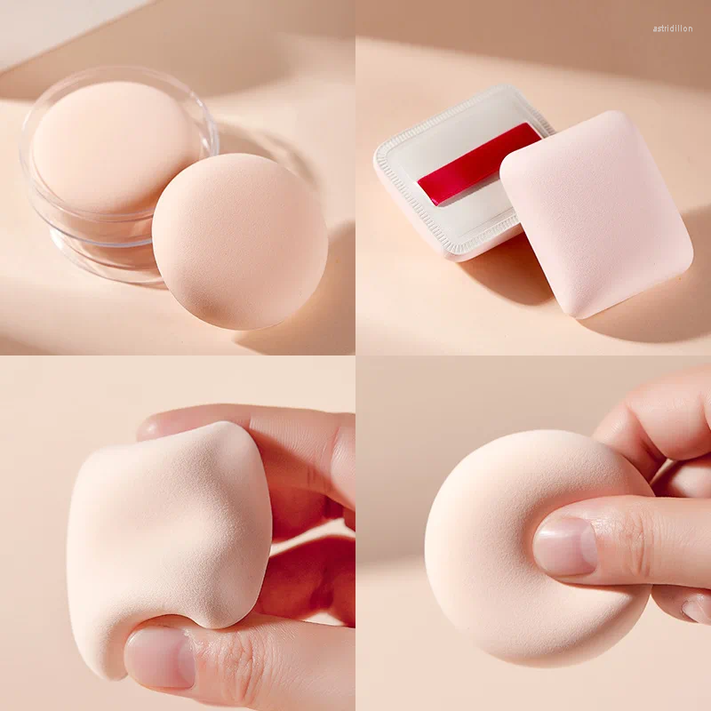 Esponjas de maquillaje Sdotter 2 unids Soft Cosmetic Puff Air-Cushion Corrector Base en polvo Maquillaje Suave Puffs Húmedo Seco Doble Uso Belleza Mak