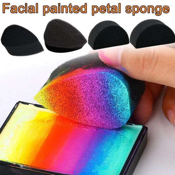 Maquillage éponges en gros halloween beauté forme personnalisée face carrée face peinture peinture noir jaune facial a2m3