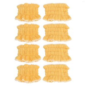 Esponjas de maquillaje para mujer, muñequera de microfibra, muñequeras de microfibra, toallas, 4 pares, amigable con la piel, transpirable, elástico, amarillo, para tareas domésticas