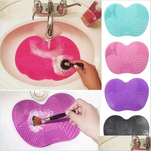 Make -upgereedschap Kits Sile Brush Cleaner Cosmetics Make -up Tool Kits Washing GEL Reinigingsmat Foundation Make -upborstels Cleaners Pad Scru DHPX8