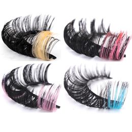 Outils de maquillage 10pairsColored Eyelash 3D Mink 1318mm Couleur Lashes Natural Fluffy False Bulk Colorful Fake Eyelashes for Dramatic 230613