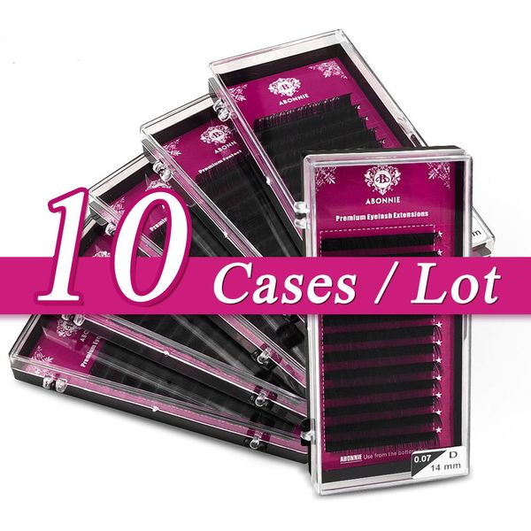 Herramientas de maquillaje 10pcsbox Silk Personal Lash Wholesale Extension Mink Volume Tray 230330