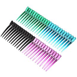 Make -upgereedschap 12pcset Salon Hairdressing Snijkpen vaste styling clip platte eend mondklemmen Sectioning 230325