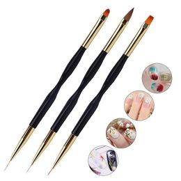 Outils de maquillage 13pcs Acrylique Français Stripe Nail Art Liner Brosse 3D Conseils Manucure Ultra-mince Ligne Dessin Stylo UV Gel Brosses Peinture 231020