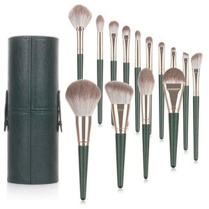 Outils de maquillage 14pcs Brosse avec support de fond de teintre à fard à paupières en poudre pour fard à paupières Mélange de maquillage Cosmetics Maquillaje 230812