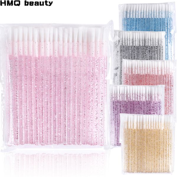 Herramientas de maquillaje 150200Pc cepillo de nailon desechable varita de rímel brillante aplicador de limpieza suministros de pestañas herramienta cosmética al por mayor 230801