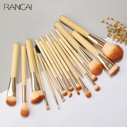 Make -upgereedschap 18 pc's borstels sets bamboo cosmetische oogschaduw fundering poeder blush oogmake -up borstel buiening schoonheid kits 230812
