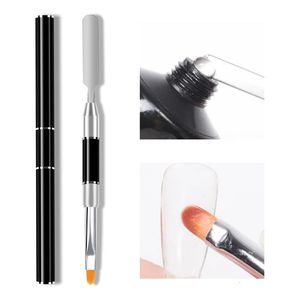 Makeup Tools 1PC Dual Ended Nail Art Acryl UV Gel Extension Bloem Schilderen Pen Brush Remover Spatel Stok manicure Tool 231020