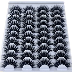 Outils de maquillage 20 paires 1825 mm 3d vison cils en vrac Faux épais long vaporeux naturel Pack court en gros faux cils 230614