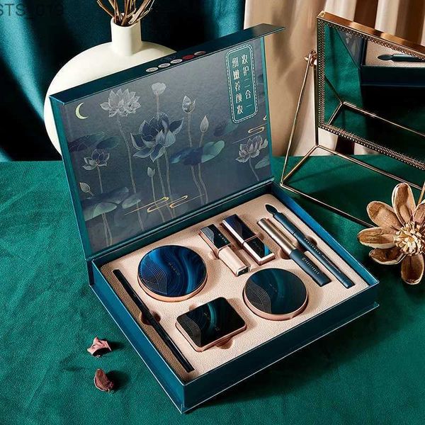 Outils de maquillage 2022-makeup corsmétique Set Oriental Beautal Lotus Pond Moonlight Gift Box Velvet Lipstick Ivory Corpelleur Femy Shadow Powder