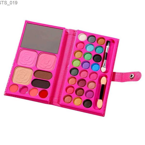 Outils de maquillage 33 couleurs Kit de maquillage pour enfants réels Ombre à paupières Pan Friendly Plateau en métal Beauté Fard à paupières pliant Cadeau Filles Organique Meilleur Naturel