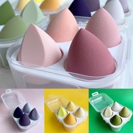 Make -upgereedschap 4 stks doos Water Drop Shape Bevel Cosmetische Puff Sponge Blending Face Liquid Foundation Cream Make -up Powder Puffmake 230314