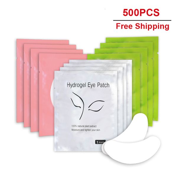 Outils de maquillage 500 paires Patchs pour les yeux Hydrogel Gel Eyepads Cils Faux Cils Autocollants Non pelucheux Fournitures En Gros 230801