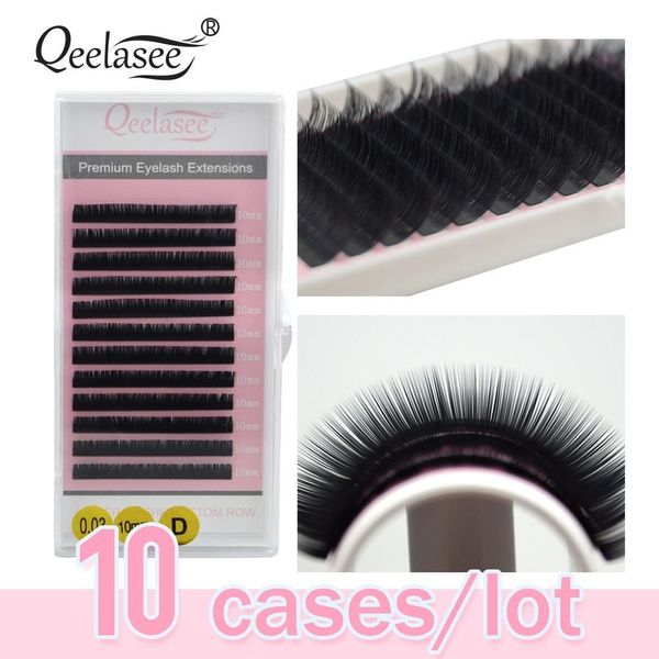 Herramientas de maquillaje Todos los tamaños 10 Bandejas Volumen al por mayor Extensión de pestañas 3D Visón Pestañas postizas Pestaña individual Belleza Marca Suministros de fábrica 230307