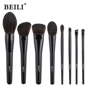 Outils de maquillage BEILI 8 / 12pcs pinceaux de maquillage synthétiques pour le visage