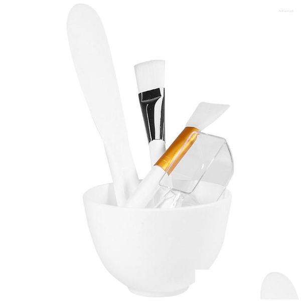 Herramientas de maquillaje Bowl Face Mixing Set Cepillo facial DIY Sile Rod Stirringand Mud Aplicador Kit Herramienta Beautytools Skin Spata Care Drop Ant Dh2Uw