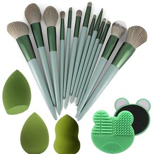 Outils de maquillage brosse 13 pièces ensemble de pinceaux éponge cosmétique boîte de nettoyage outil de beauté fard à paupières Blush professionnel 231122