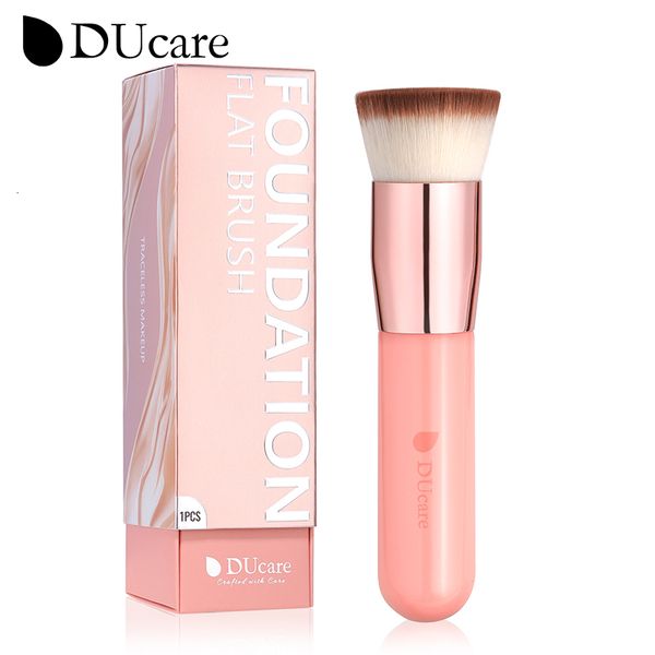 Outils de maquillage DUcare Foundation Brush Flat Top Kabuki Pinceaux de maquillage Cheveux synthétiques Mélange de liquide Poudre minérale Polissage Pointillé Cosmétiques 230407