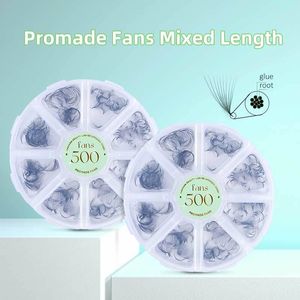 Outils de maquillage Eastern Beauty 500 1200Fans Premade Loose Fans Mix 8-16 Loose Fan Lashes Extensions Promade Volume Fans C D CC Curl Eyelashes 230313