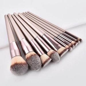 Outils de maquillage Fard à paupières Kabuki Mélange Maquillage Brosse Beauté Champagne Brosses Ensemble pour Femmes Cosmétique Fondation Poudre Blush 231025