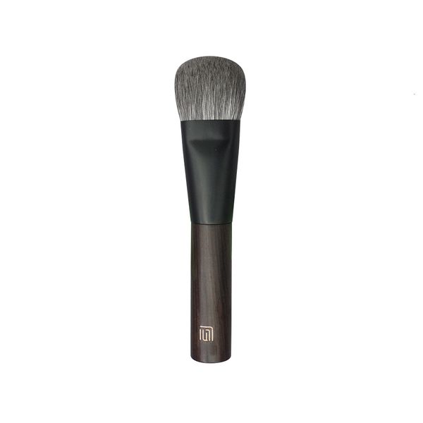 Outils de maquillage HH22 Brosse professionnelle faite à la main, poils de chèvre argentés doux, fond de teint incliné, manche en ébène, pinceaux de maquillage 230822