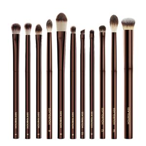 Outils de maquillage Ensemble de pinceaux de maquillage pour les yeux en forme de sablier Mélange d'ombres de luxe Façonnage Contouring Highlighting Brow Concealer Liner Kit de pinceaux cosmétiques 230822