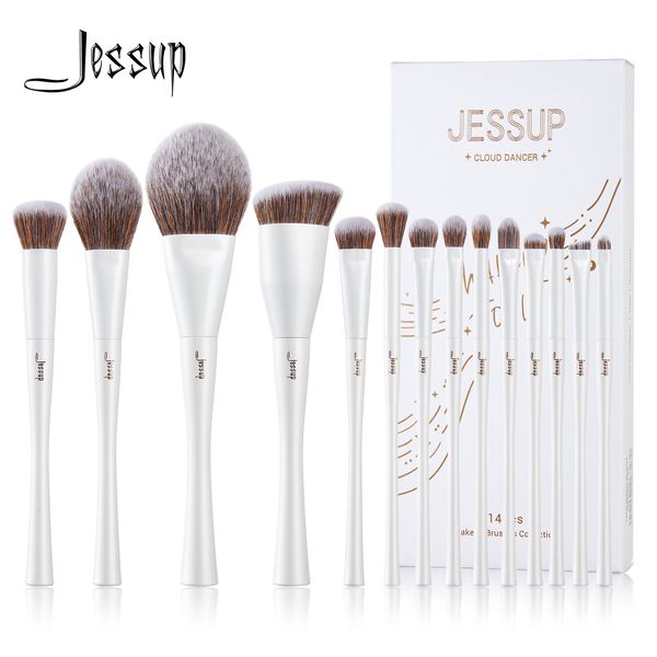 Outils de maquillage Jessup Brushes Set 4 14pcs Make up Premium Synthétique Fond de Teint Correcteur Poudre Fard À Paupières Mélange Pinceau T343 230718