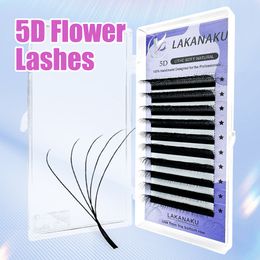 Make -upgereedschap Lakanaku Cilios 5D WSPAPTE EYELASH Extension Automatische bloei W LASHES CD CURL Hoge kwaliteit individuele nep wimper 230425