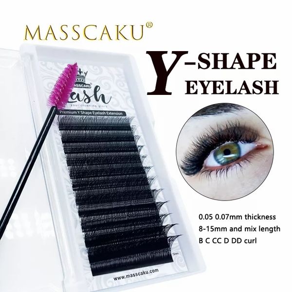 Herramientas de maquillaje Masscaku drop Yshaped Premium Matte Black Personal Lash Extension Artificial Mint YY Wholesale Artist 230330