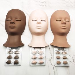 Outils de maquillage tête de mannequin de cils de formation propre avec kit de paupière fournitures tête de mannequin de cils de pratique professionnelle pour l'extension de cils 230925