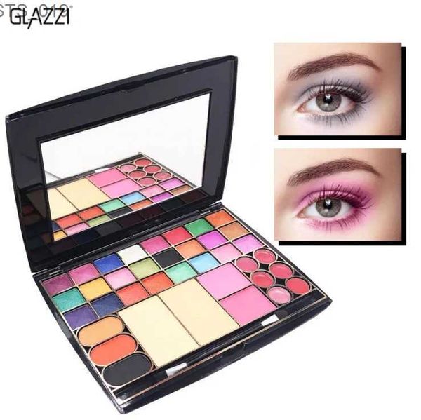 Outils de maquillage Ensemble de palette de fard à paupières professionnel 37 couleurs Kit de maquillage de collection de brillant à lèvres scintillant Kit de maquillage fard à paupières mat Fond de teint pour le visage