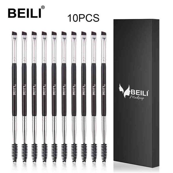 Outils de maquillage Sourcils professionnels Pinceau de maquillage 10 Double Hair Wholesale 220423