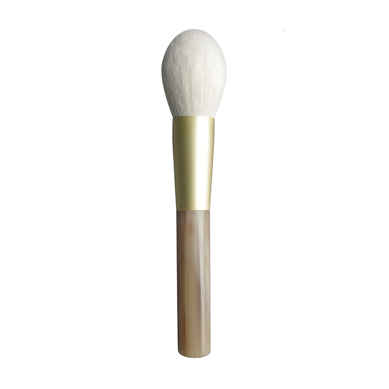 أدوات المكياج الفرش المصنوعة يدويًا DL10 Saibikoho Goat Hair Powder Powder Highlighter Brush Ox Horn Make Up 230822