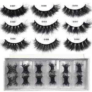 Outils de maquillage RED SIREN Mink Lashes Vente en gros 51050 paires Fluffy Real Hair Natural Eyelashes Short Wispy Bulk 230217