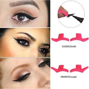 Make-up gereedschap Sdotter Eyeliner Mold 2 vleugelstempels Gemakkelijk te make-up Cat Eye Wing Eyeliner-stempel Makup Tools Eyeliner-stencils Schoonheid Draagbaar Cos 231007