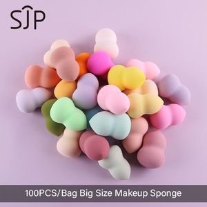 Make -upgereedschap SJP 100pcs Zet Big Egg Sponges Puff kleurrijke professionele cosmetische set voor fundering Make -up nat en droog gereedschap 230314