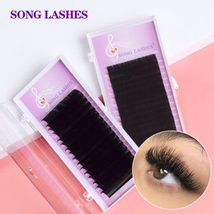 Herramientas de maquillaje SONG LASHES Pestañas de visón mate Venta al por mayor Extensión de pestañas naturales y suaves Punta delgada Negro puro Fácil de recoger 230614