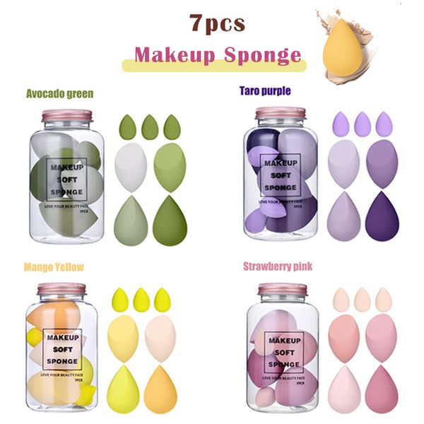 Outils de maquillage Sponge Dry Wet Use Cosmetic Puff Différentes tailles Foundation Powder Blush Make up Beauty with Storage Box 230413