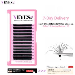 Herramientas de maquillaje Veyes Inc Easy Fanning Extensiones de pestañas Veyelash Russian Volume Lashes Fast Bloom Austomatic Flowering Natural Beauty 230509