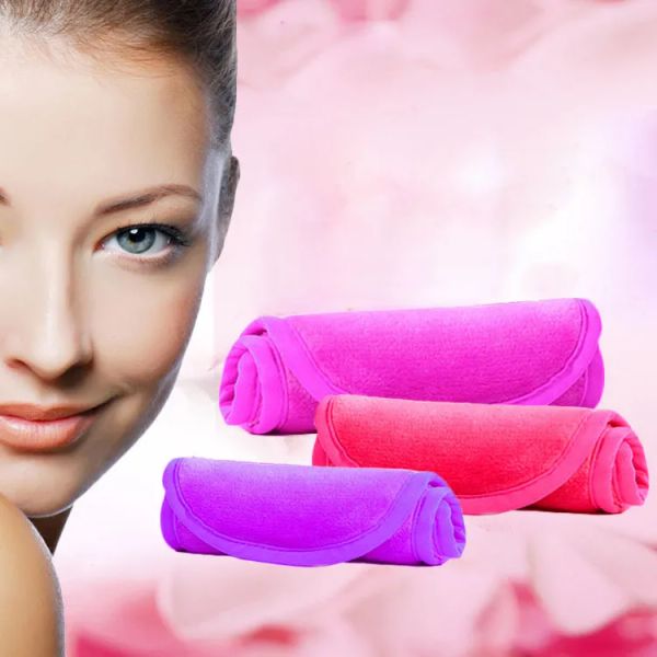 Serviette de maquillage réutilisable en microfibre pour femmes, tissu magique pour le visage, démaquillant, nettoyage de la peau, serviettes de lavage, Textiles de maison