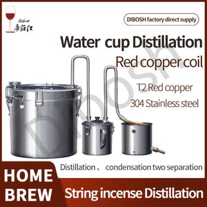 Fabrication de distillateur de tasse de 33L/50L avec tasse de parfum à ficelle, huile essentielle de rosée Pure, distillateur en cuivre rouge, petit équipement de brassage domestique