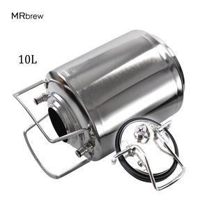 Fabrication d'un système de mini fût de verrouillage à bille de 2,6 gallons en acier inoxydable pour petits lots, brassage à domicile, poignée de sangle de brassage de bière (10 L) avec couvercle de fût