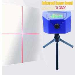 Makle Nieuwe infrarood laserniveau meter 0-360 graden hitpunt Cross Line Laser Measuring Instrument Bracket Cross Line Laser Tape