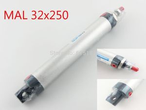 Livraison gratuite MAL 32x250 Cylindre pneumatique à tige simple à double action d'alésage de 32 mm