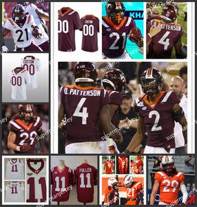 Malachi Thomas Virginia Tech Hokies voetbalshirt Latrell Sutton Alan Tisdale Xayvion Turner-Bradshaw Mens Custom College Stitched Virginia Tech truien