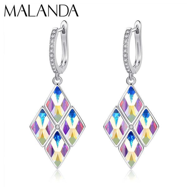 Malanda Cristales de Swarovski Drop Mujer Moda Moda Elegante Pendientes Pendientes Boda Partido Joyería Regalo