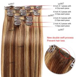 Malaisien 100 Human Straight 1B613 4613 6613 27613 Clips en extensions 1424inch Produits capillaires Clidon Piano Colo9495501 Édition originale