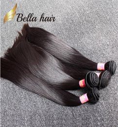 Trame de cheveux malaisiens 3pcslot tissage droit couleur noire naturelle Bellahair8816858